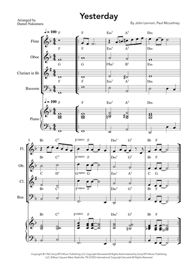 Yesterday (arr. Daniel Nakamura)