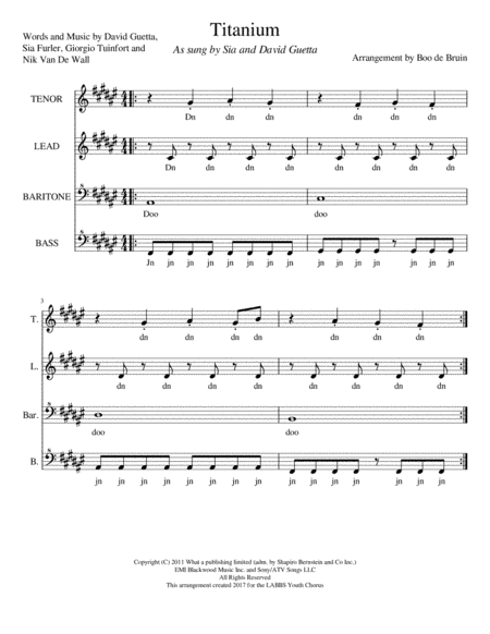 Titanium (arr. Rebecca (Boo) de Bruin)