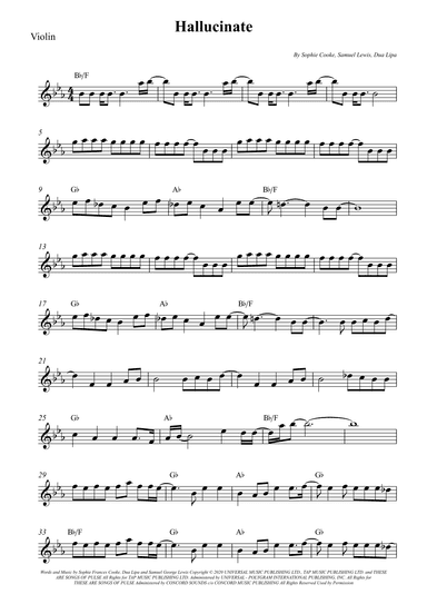 Hallucinate (arr. Wesley S. SIlva)