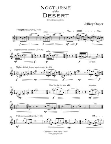 Nocturne of the Desert (for Solo Saxophone)