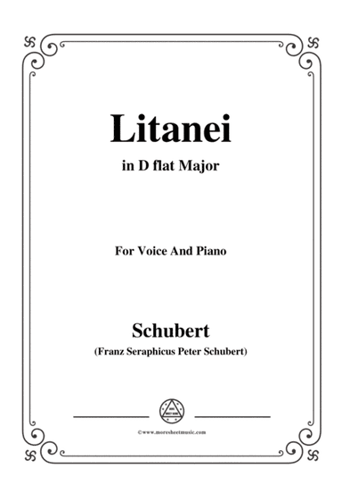 Schubert-Litanei in D flat Major,for voice and piano (arr. MSM)