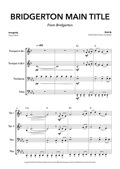 Bridgerton Main Title (arr. Tiago Cordeiro)