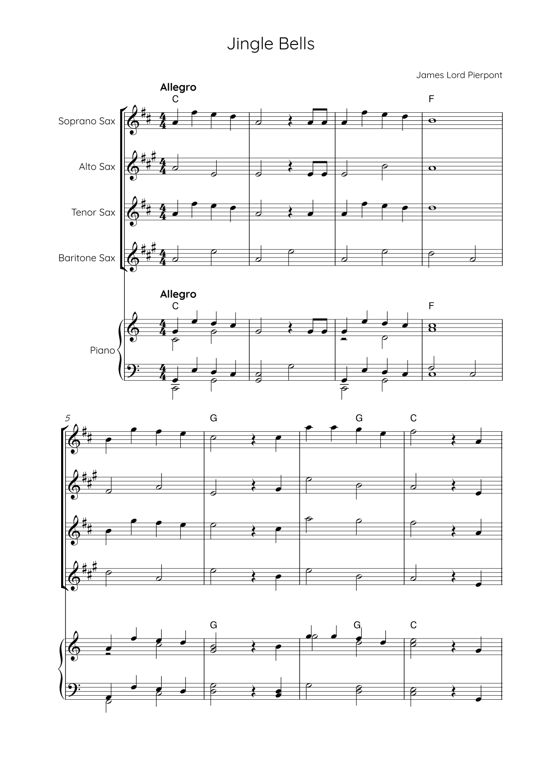 Jingle Bells (arr. Karen Gueiros)