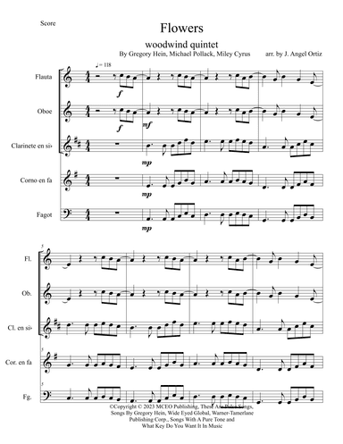 Flowers (arr. José angel Ortiz ramirez)