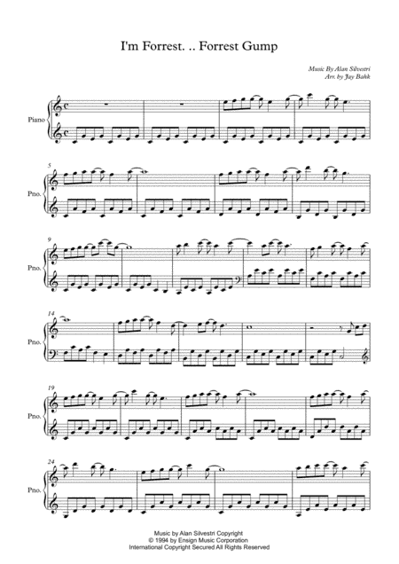 I'm Forrest... Forrest Gump (arr. Jay Bahk)