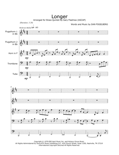 Longer (arr. Gary Fladmoe (ASCAP))