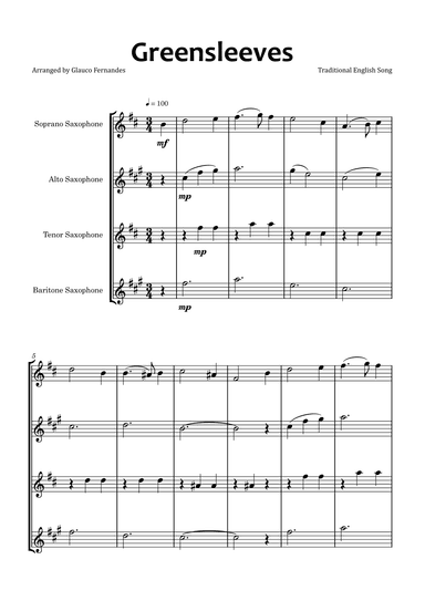 Greensleeves (arr. Glauco Fernandes)