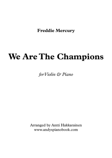 We Are The Champions (arr. Antti Hakkarainen)