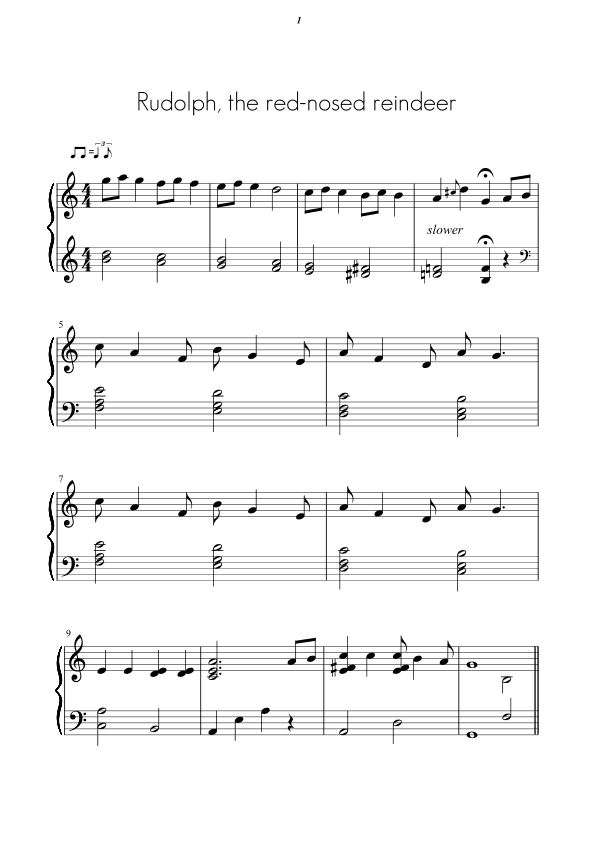 Rudolph The Red-nosed Reindeer (arr. Angela Klöhn)