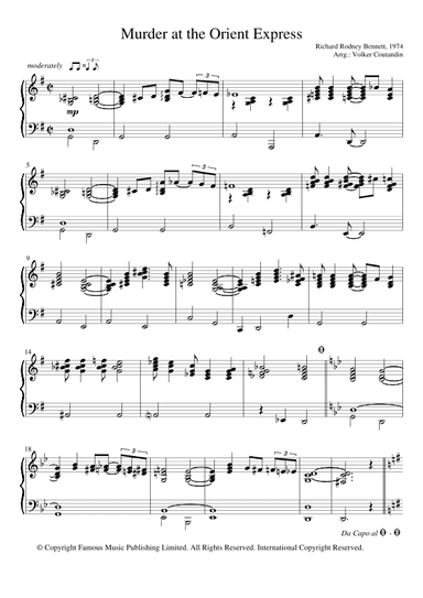 Murder On The Orient Express (arr. Volker Coutandin)