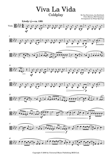 Viva La Vida (arr. Felipe Queiroga)