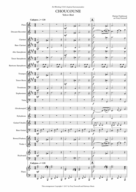 Yellow Bird (Mixed Ensemble) (arr. Tony Tournoff)