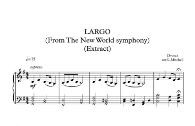 LARGO (Extract from The New World Symphony) (arr. Lee Mitchell)