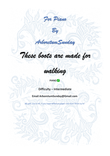These Boots Are Made For Walkin' (arr. Mr Scribe)