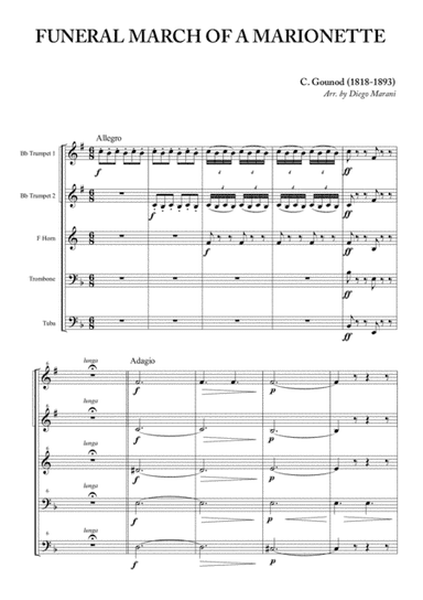 Funeral March of a Marionette for Brass Quintet (arr. Diego Marani)