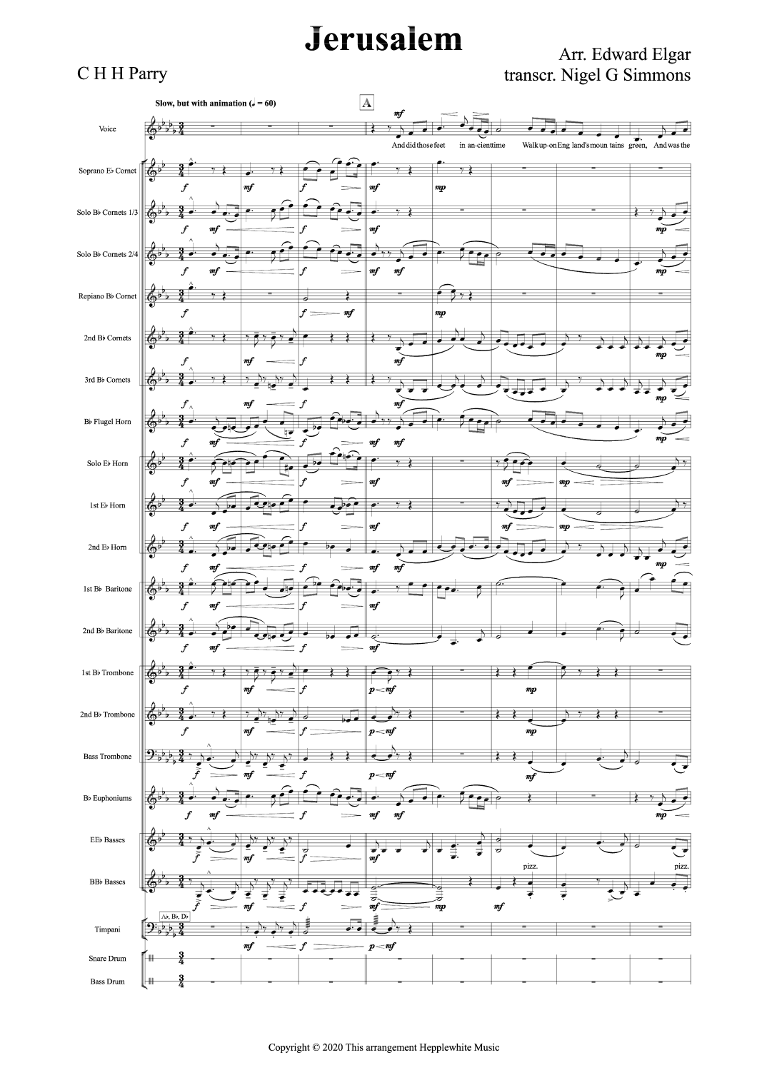 Jerusalem (arr. Nigel Simmons)