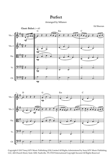 Perfect (arr. Milanov)
