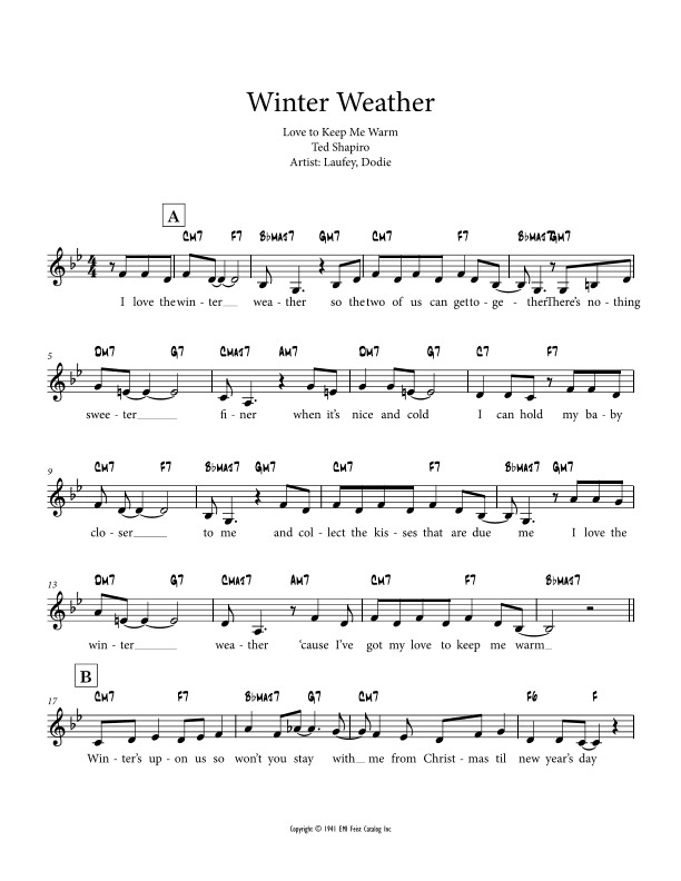 Winter Weather (arr. Charlie Lee)