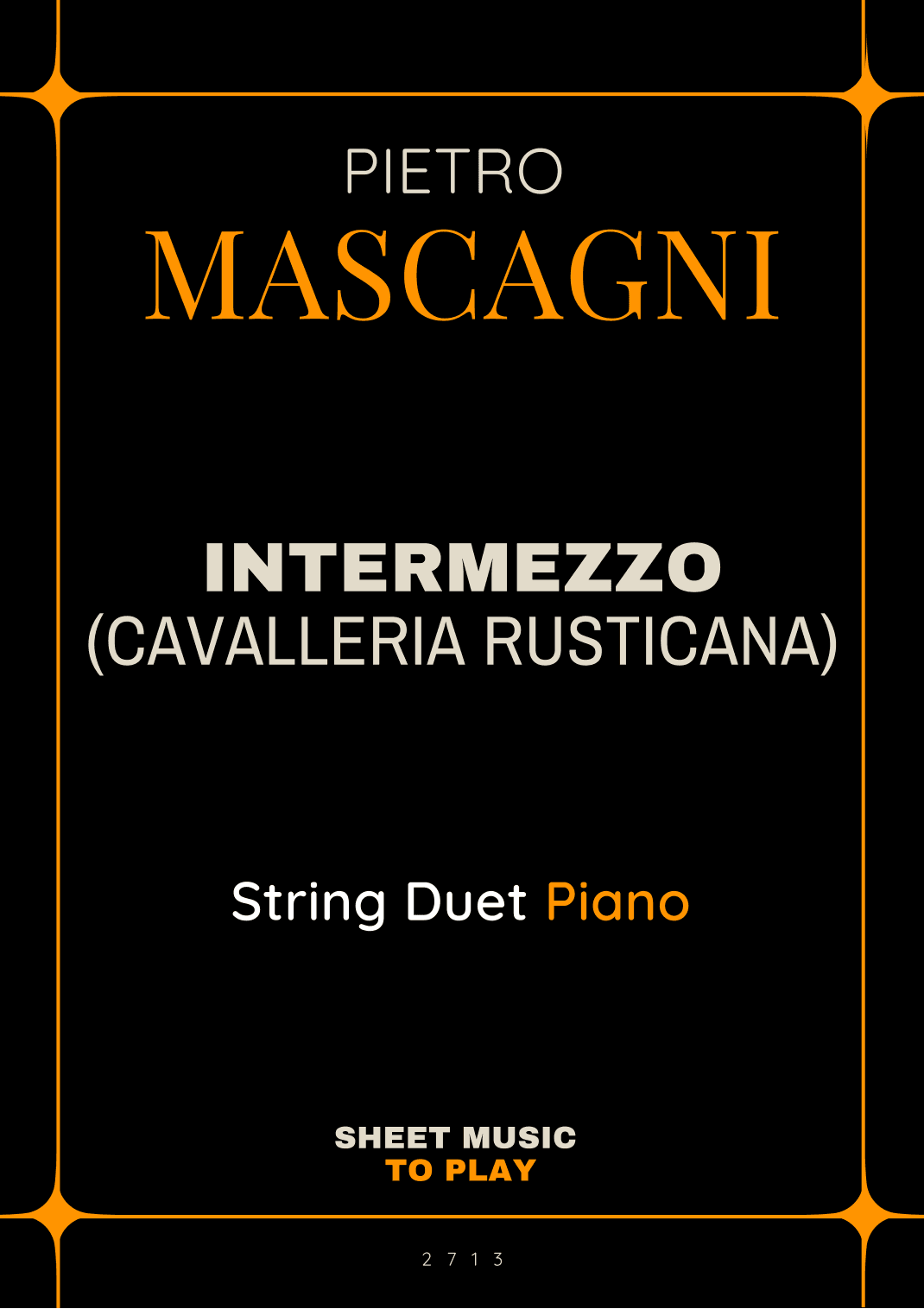 Intermezzo from Cavalleria Rusticana - Piano Trio (Full Score and Parts) (arr. César Madeira)