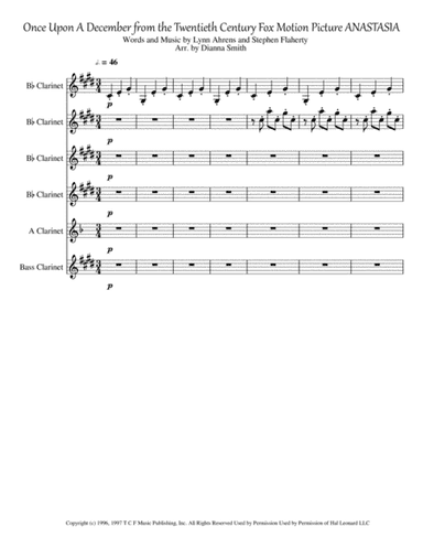 Once Upon A December from the Twentieth Century Fox Motion Picture ANASTASIA (arr. Dianna Smith)