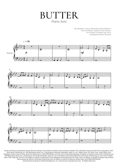 Butter (arr. Pedro Merendi)