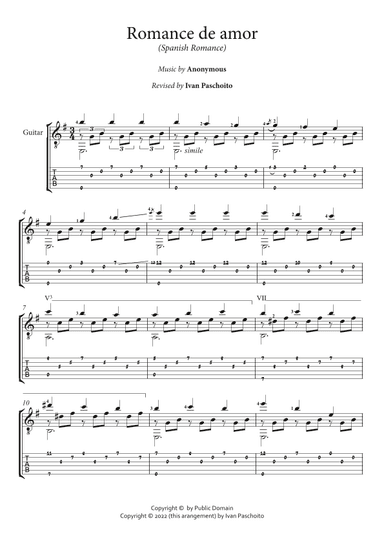 Romance de amor (Spanish romance) (arr. Ivan Paschoito)