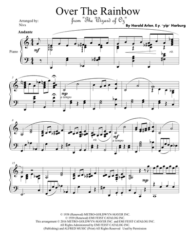 Over The Rainbow (arr. Nivs)