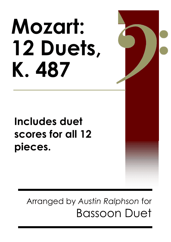 COMPLETE Mozart 12 duets, K. 487 - bassoon duet (arr. Austin Ralphson)