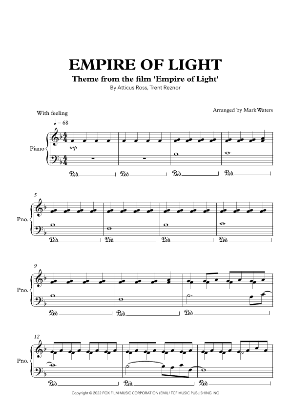 Empire Of Light (arr. Mark Waters)