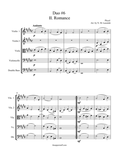 Romance from Duo #6 (arr. Nick Lacanski)