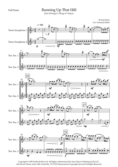 Running Up That Hill (arr. Fernando Britto)