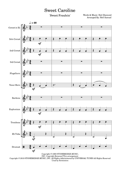 Sweet Caroline (arr. Neil Samuel)