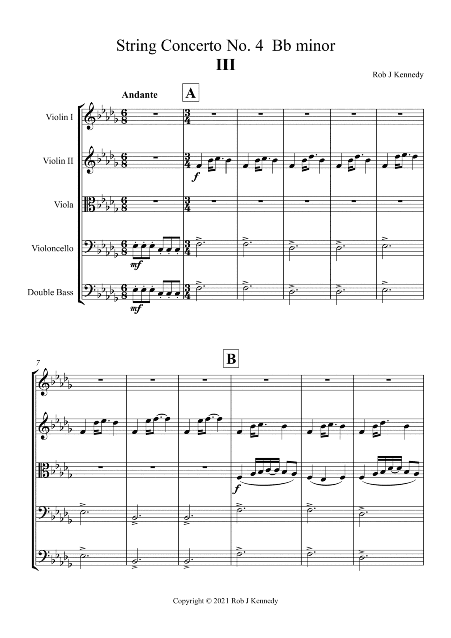 String Concerto No.4 - 3rd movement - Bb minor