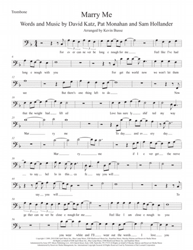 Marry Me (arr. Kevin Busse)