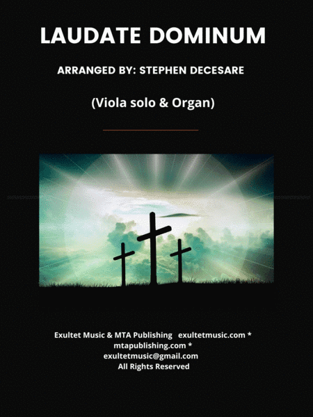 Laudate Dominum (Viola solo - Organ Accompaniment) (arr. Stephen DeCesare)
