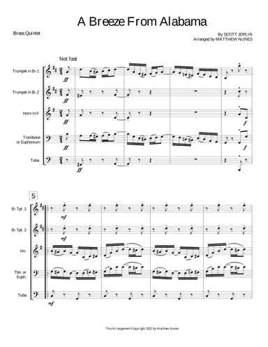 A Breeze From Alabama (arr. Matthew Nunes)