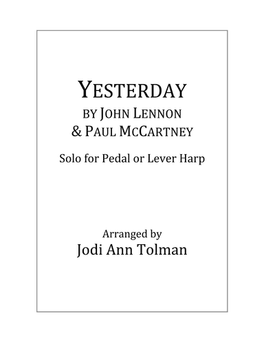 Yesterday (arr. Jodi Ann Tolman)