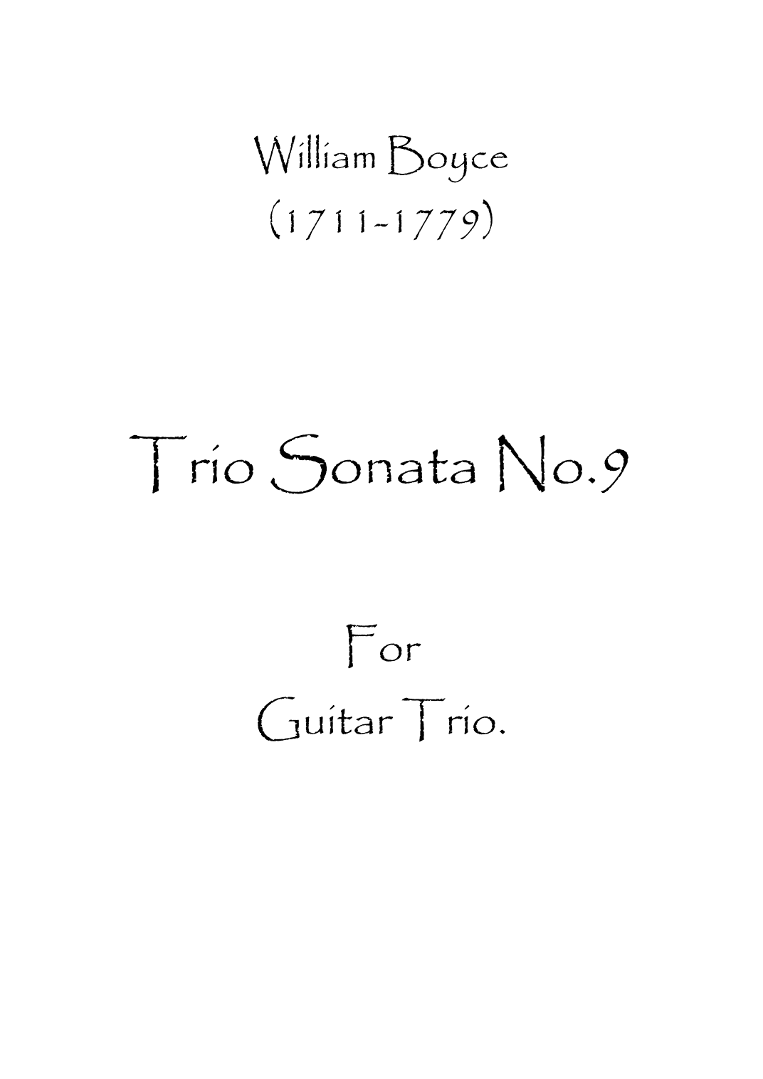 Trio Sonata No.9 (arr. Spence Bundy)