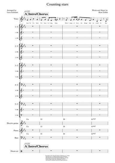 Counting Stars (arr. Luca Zerbinati)