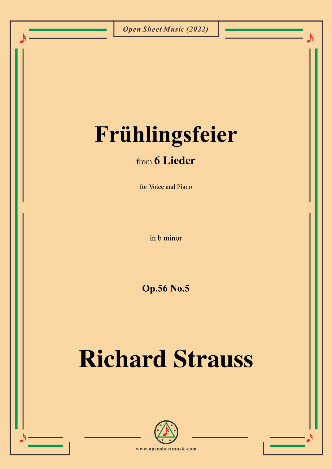 Richard Strauss-Frühlingsfeier,in b minor (arr. OSM Press)