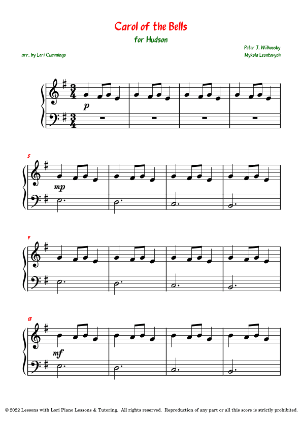 Carol of the Bells (arr. Lori Cummings)