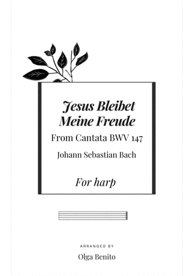 Jesu Joy of Man's Desiring for Harp (arr. Olga Benito)