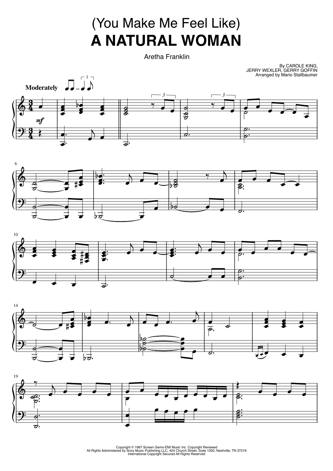 (you Make Me Feel Like) A Natural Woman (arr. Mario Stallbaumer)