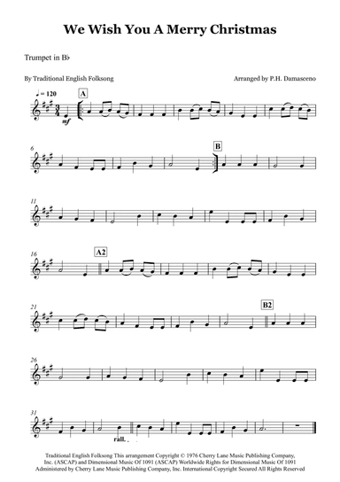 We Wish You A Merry Christmas (arr. P.H. Damasceno)