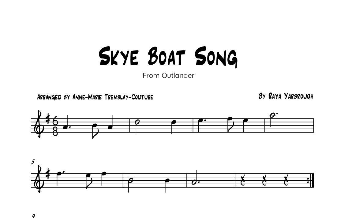 Skye Boat Song (arr. Anne-Marie Tremblay-Couture)