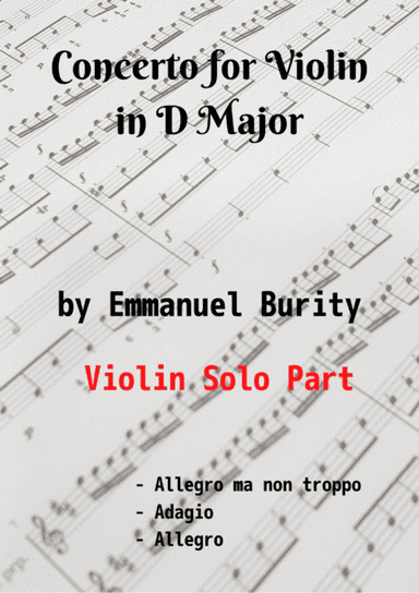 Concerto for Violin in D Major by Emmanuel Burity (1969- )