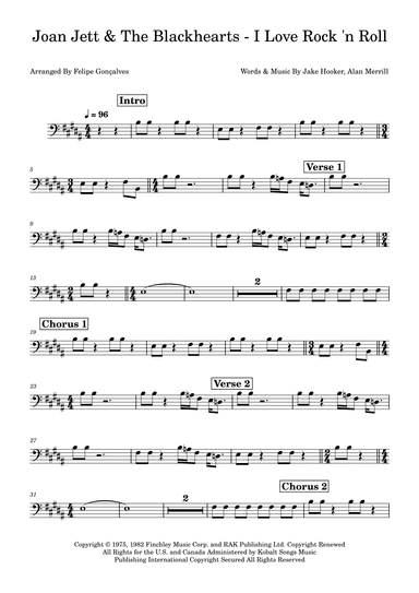 I Love Rock 'n Roll (arr. Felipe Gonçalves)