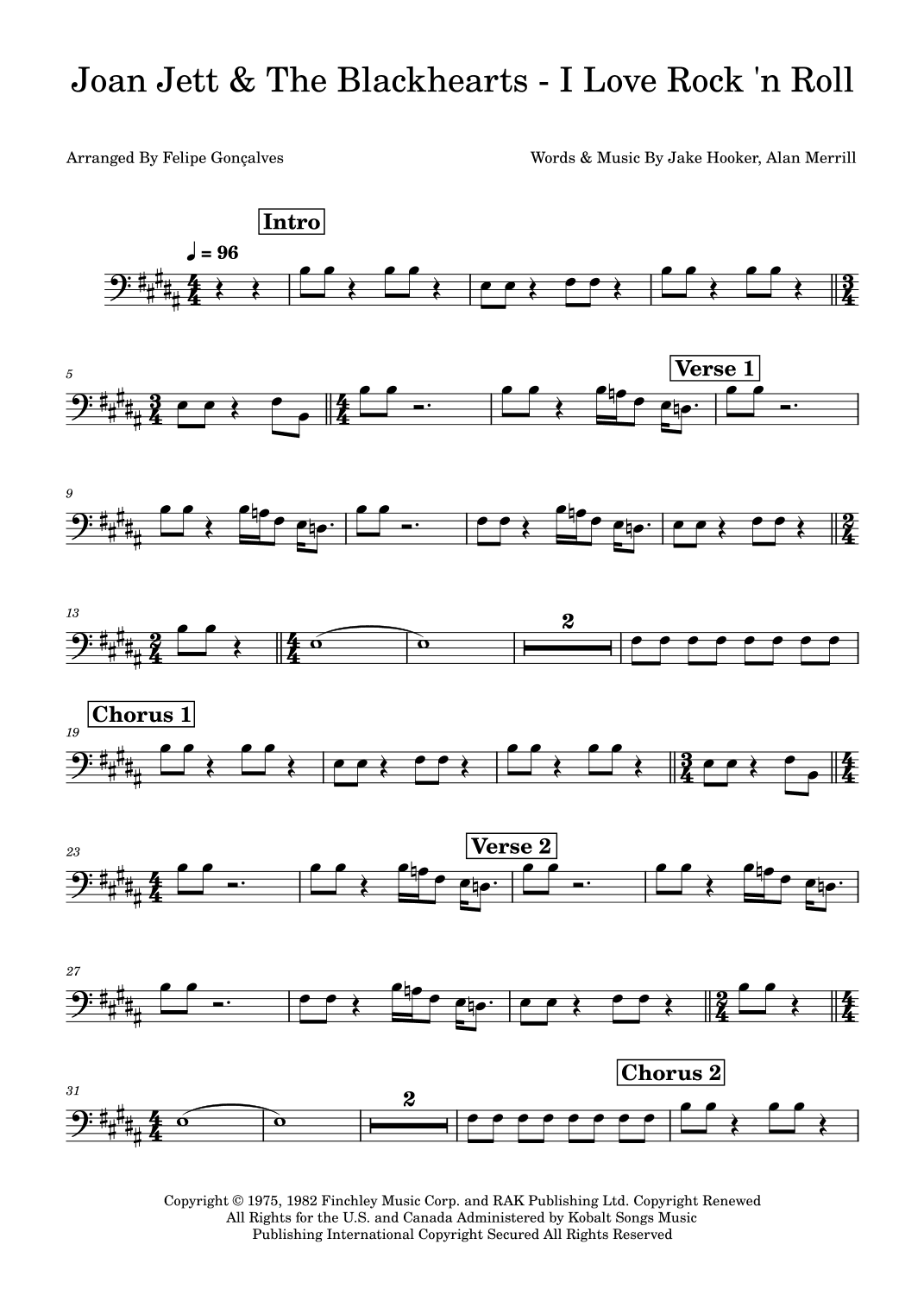 I Love Rock 'n Roll (arr. Felipe Gonçalves)