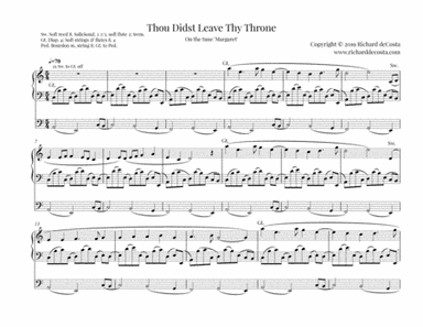 Thou Didst Leave Thy Throne (Margaret) (arr. Richard deCosta)