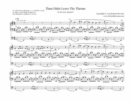 Thou Didst Leave Thy Throne (Margaret) (arr. Richard deCosta)